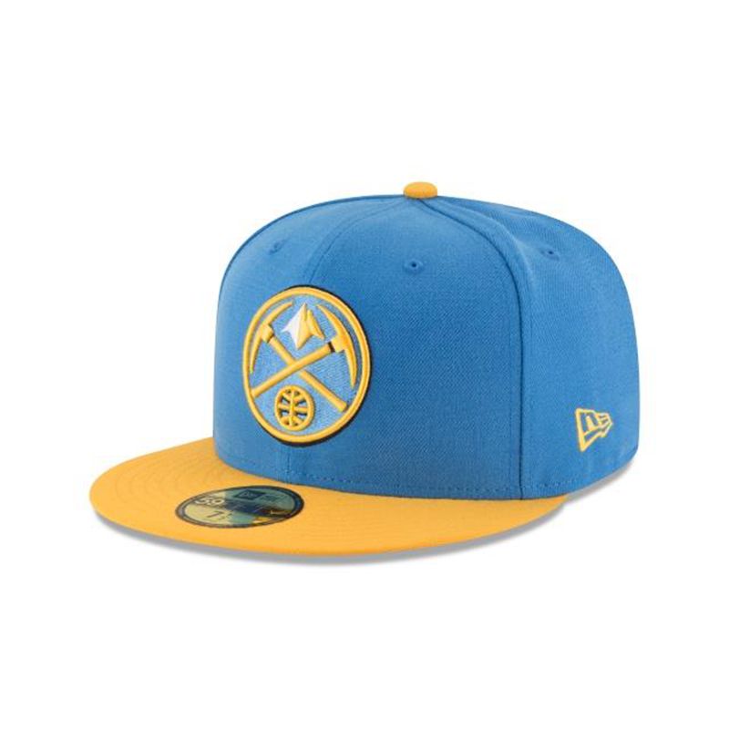 NBA Denver Nuggets 2tone 59Fifty Fitted (TKY9289) - Blue New Era Caps